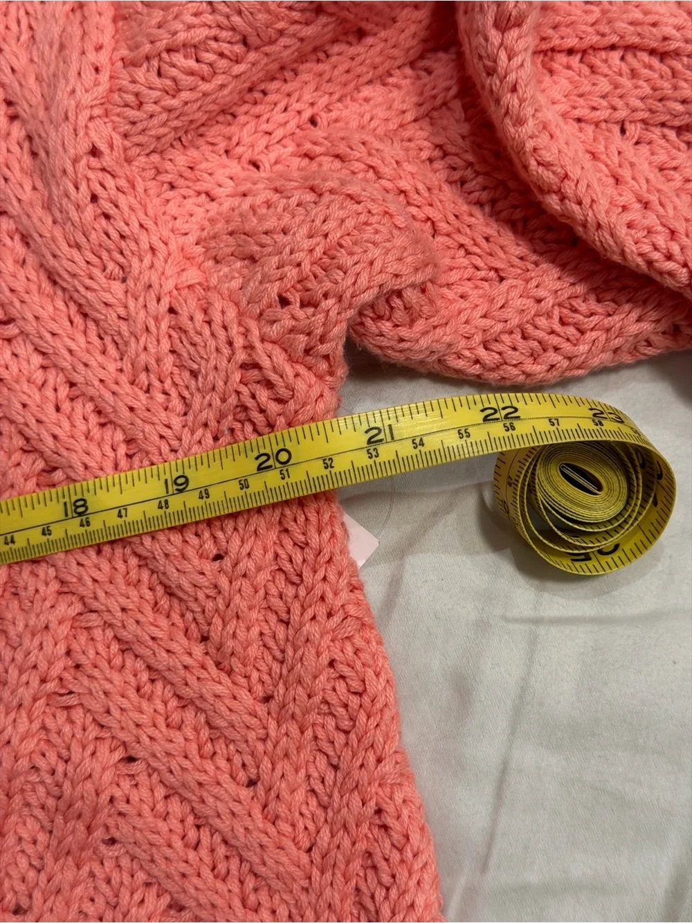 dip Coral Knit Chevron Button-Front Cardigan